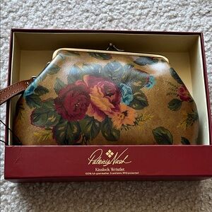 Patricia Nash Multicolor Floral Kisslock Wristlet